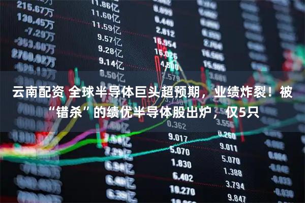 云南配资 全球半导体巨头超预期，业绩炸裂！被“错杀”的绩优半导体股出炉，仅5只
